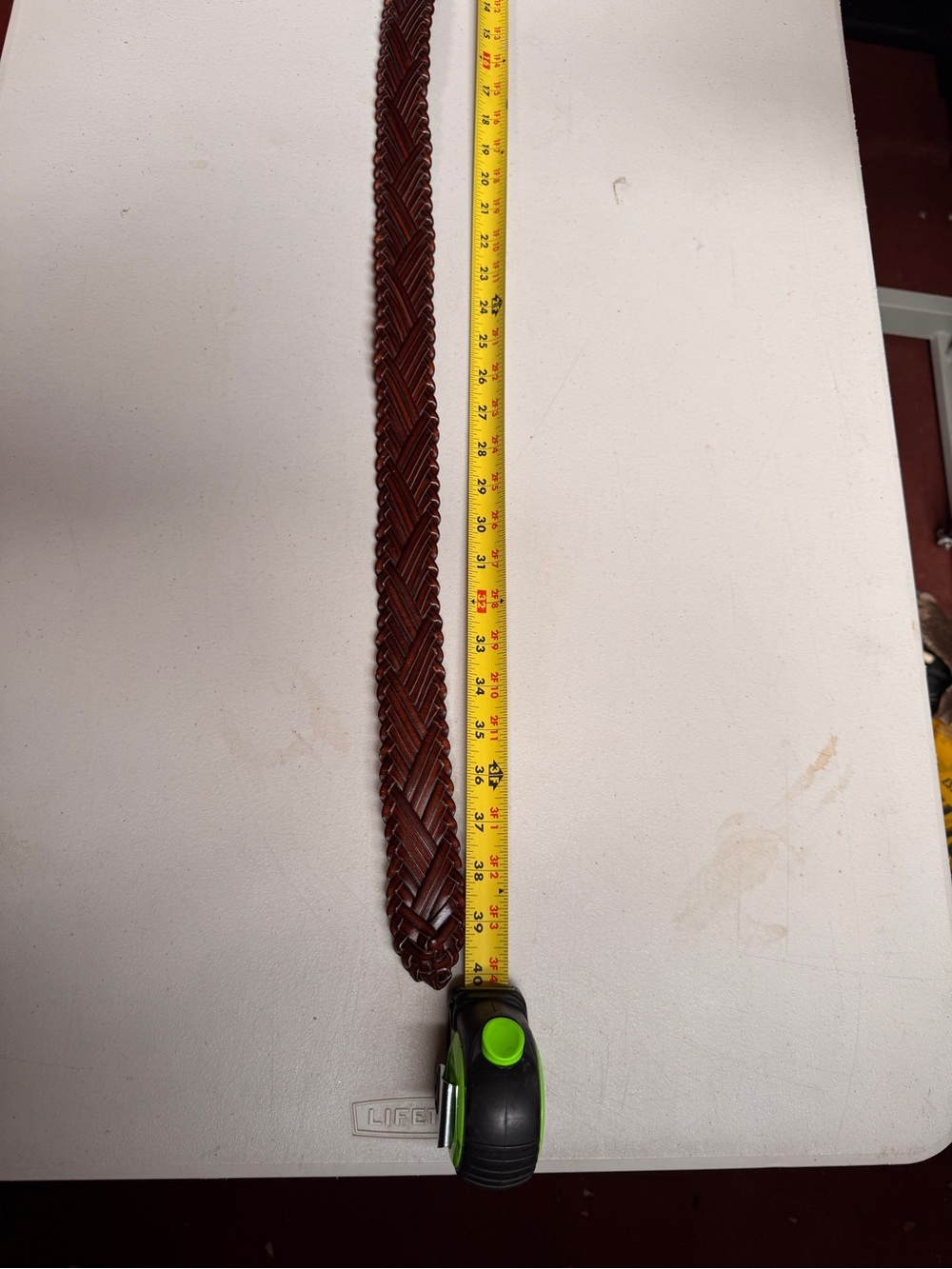 Braided Leather Women's Belt - Brown S/M - Picture 5 of 5